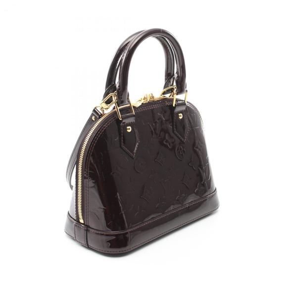 LOUIS VUITTON Alma BB Handbag Bag Leather Vernis Women's Purple M91678 - Picture 3 of 9